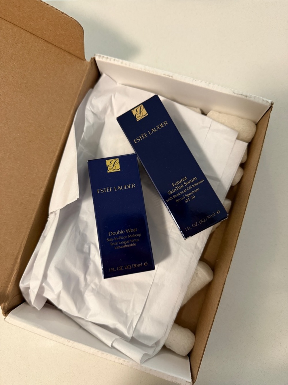Estee Lauder Double Wear & Futurist Skin Tint Serum - Navy & Gold Accents